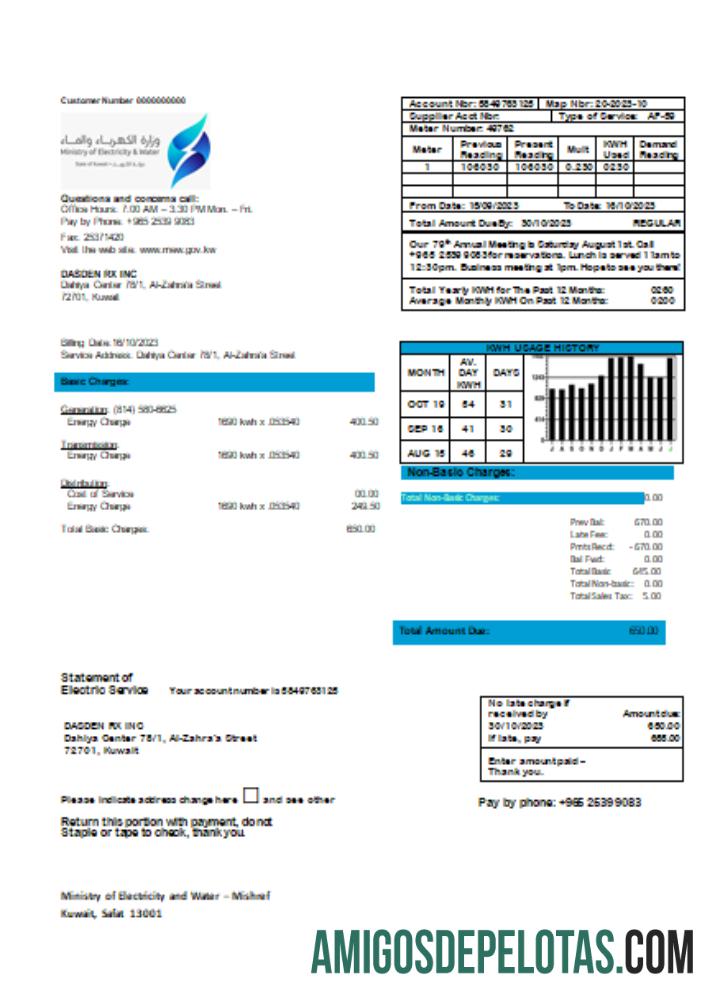 Projeto de lei de serviços públicos do Ministério da Eletricidade e Água do Kuwait, SCR baixar para verificação